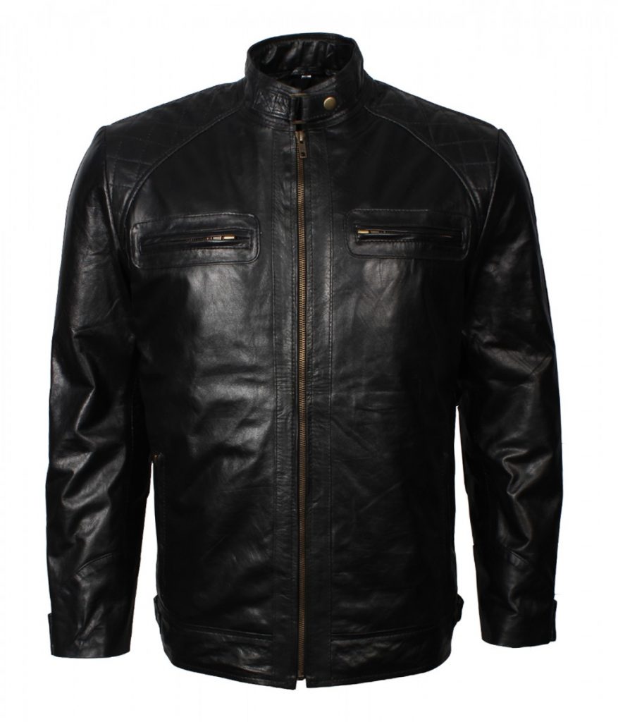 Men's Black Vintage Leather Jacket - US Leather Mart