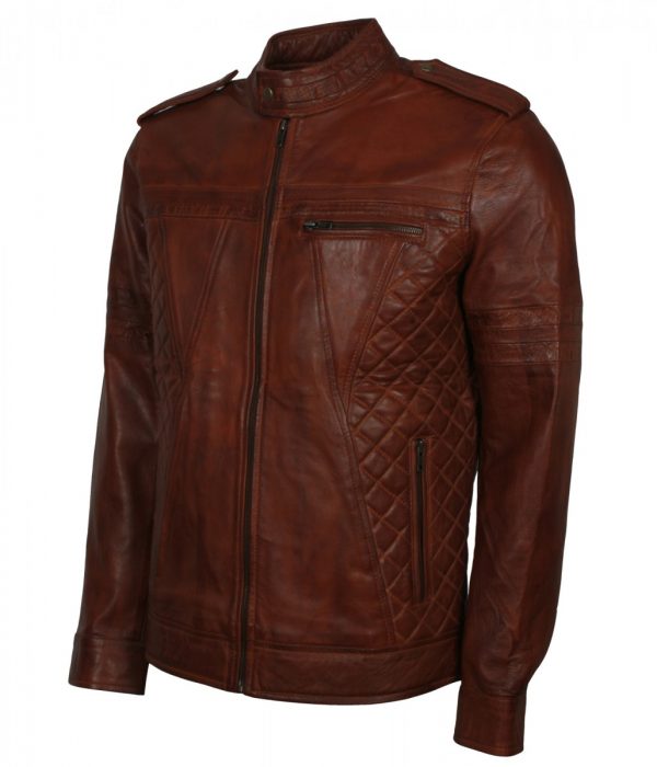 Men's Dark Brown Vintage Leather Jacket - US Leather Mart