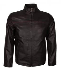 Men's Designer Black Biker Leather Jacket - US Leather Mart