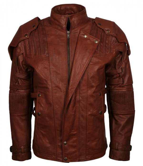 Men's Lord Star Brown Cosplay Biker Leather Jacket - US Leather Mart