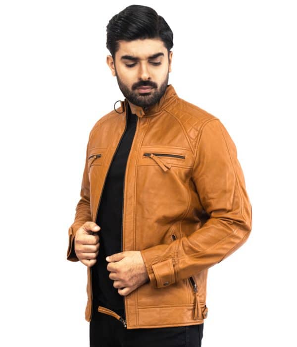 Casual Aaron Brown Leather Jacket