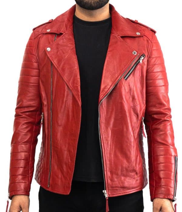 Brando Rouge Motorcycle Leather Jacket