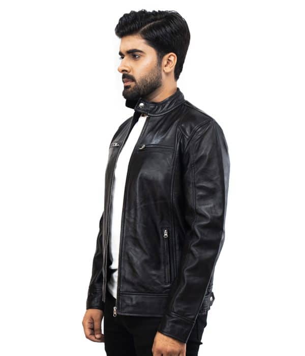 Black Motorcycle Kemi Leather Jacket