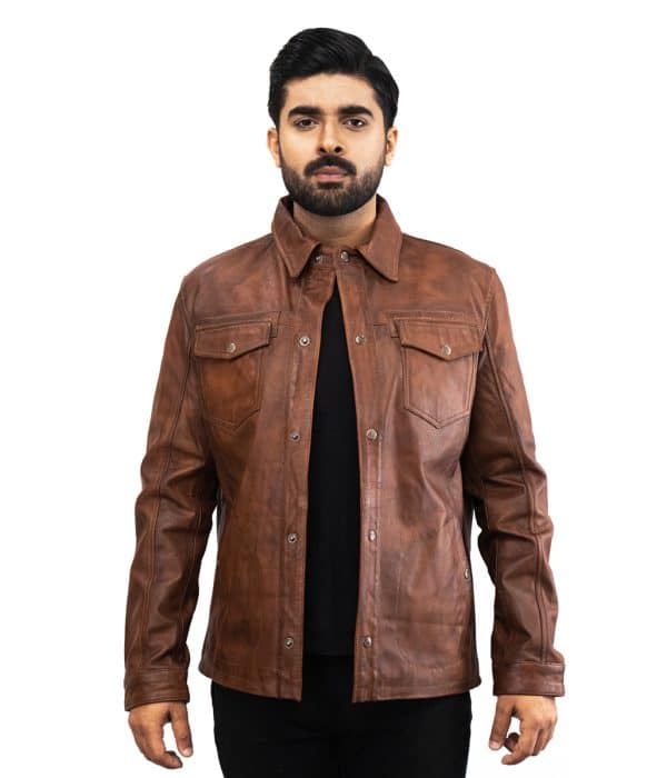 Brown Biker Brisbane Leather Jacket