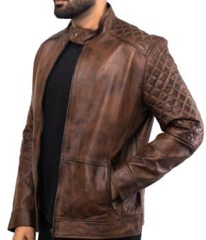 Brown Motorcycle NYC Leather Jacket