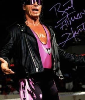 WWE The Hitman Bret Hart Leather Jacket